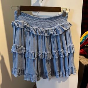 Blue Skirt ruffle